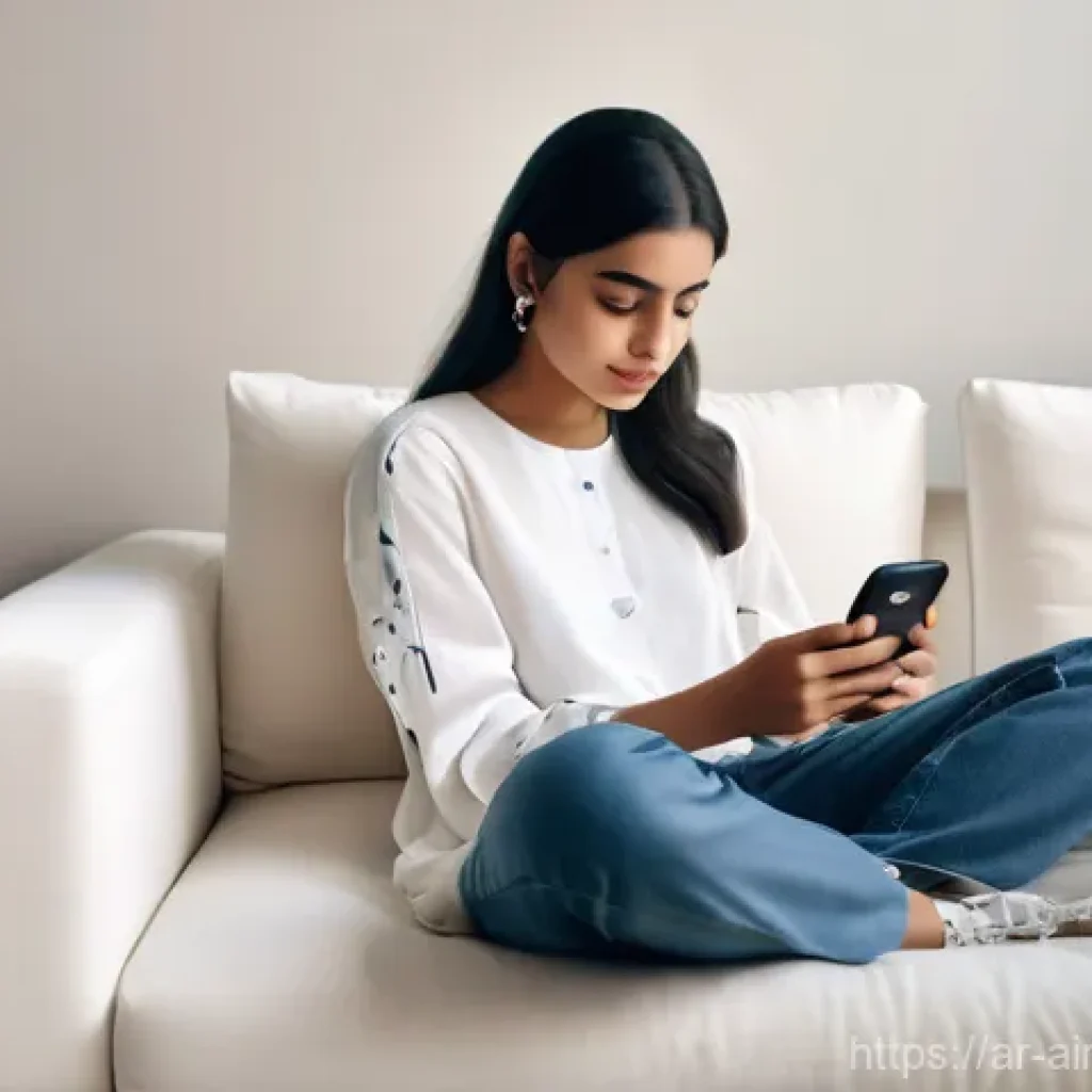 AI 테라피의 연령별 접근법 - **Prompt 1: Young Adult and AI Companion**
    "A candid, realistic portrait of a young Arab woman (...