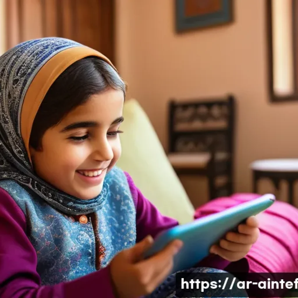 AI 테라피에서의 인종적 공정성 - **Prompt:** A heartwarming scene depicting a young Arab girl (around 6 years old) with her grandmoth...