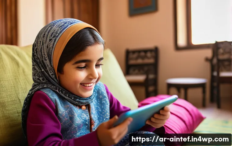 AI 테라피에서의 인종적 공정성 - **Prompt:** A heartwarming scene depicting a young Arab girl (around 6 years old) with her grandmoth...