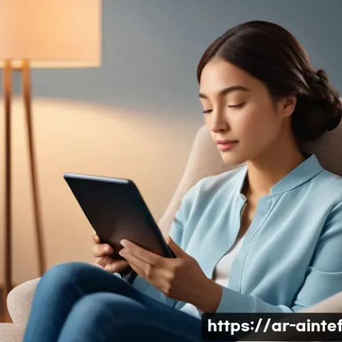 Home 29 AI 테라피에서의 인간 중심 접근 - **Prompt 1: AI as a Compassionate Digital Companion**
"A diverse adult individual, dressed in co...